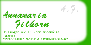 annamaria filkorn business card