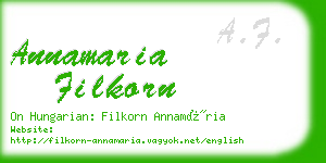 annamaria filkorn business card